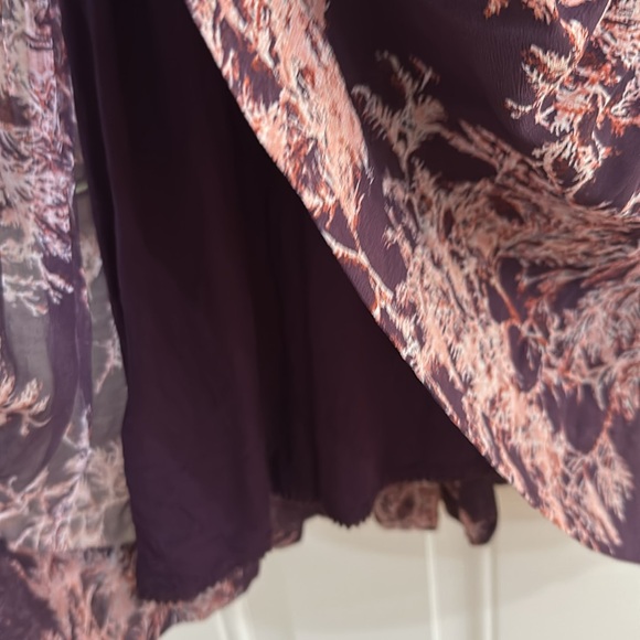 Anthropologie The Somerset Chiffon Maxi Dress size medium Petite - Picture 4 of 5